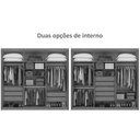 Ver imagem 4 de Guarda Roupa 6 Portas c/Pés Áries Amendoa Clean - Lopas