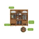 Ver imagem 6 de Guarda Roupa 6 Portas c/Pés Áries Amendoa Clean - Lopas