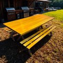 Ver imagem 2 de Mesa Rustica para Varanda em Madeira Maciça 2 Metros Yescasa