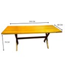 Ver imagem 4 de Mesa Rustica para Varanda em Madeira Maciça 2 Metros Yescasa