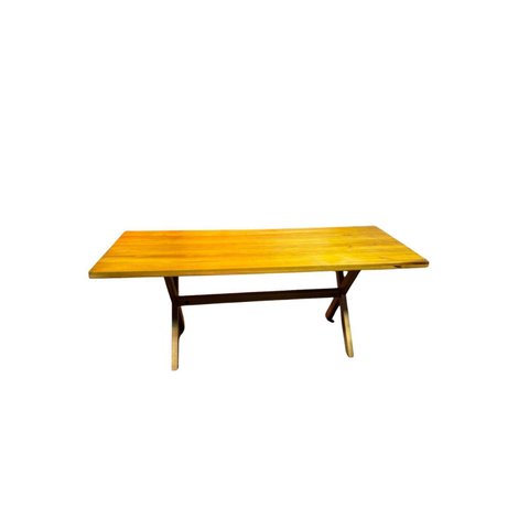 Mesa Rustica para Varanda em Madeira Maciça 2 Metros Yescasa