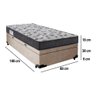 Cama Box Baú Solteiro Suede + Colchão de Espuma D33 - Sereneprime - 88cm Bege - 9