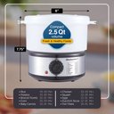 Ver imagem 6 de Elite Gourmet Vaporizador Compacto 2.5 Quartos com Bandeja Bpa-free (inox/preto)