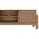 Ver imagem 6 de Rack Bancada Para Tv Até 60 Polegadas 1 Porta 2 Gavetas 2 Nichos Nature Artely Carvalho/Terracota