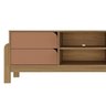 Rack Bancada Para Tv Até 60 Polegadas 1 Porta 2 Gavetas 2 Nichos Nature Artely Carvalho/Terracota - 7