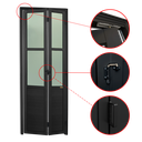 Ver imagem 2 de Porta Alumínio Camarão Lambril/Vidro e.L25 Preto 70 V.Boreal Brimak