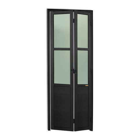Porta Alumínio Camarão Lambril/Vidro e.L25 Preto 70 V.Boreal Brimak