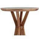 Ver imagem 2 de Mesa Bistro Recife Estrutura Madeira Tampo Vidro Off White Base Mel 106cm - 56634