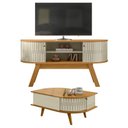 Ver imagem 1 de Rack Bancada Atlanta com Mesa de Centro Indianápolis Cumaru Opala – Madetec