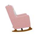 Ver imagem 4 de Poltrona de Amamentação Balanço Diana com Puff Veludo Velvet Rose - Lg Decor Baby