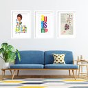 Ver imagem 2 de Kit 3 Quadros Grandes Autismo 60x48cm:moldura Preta
