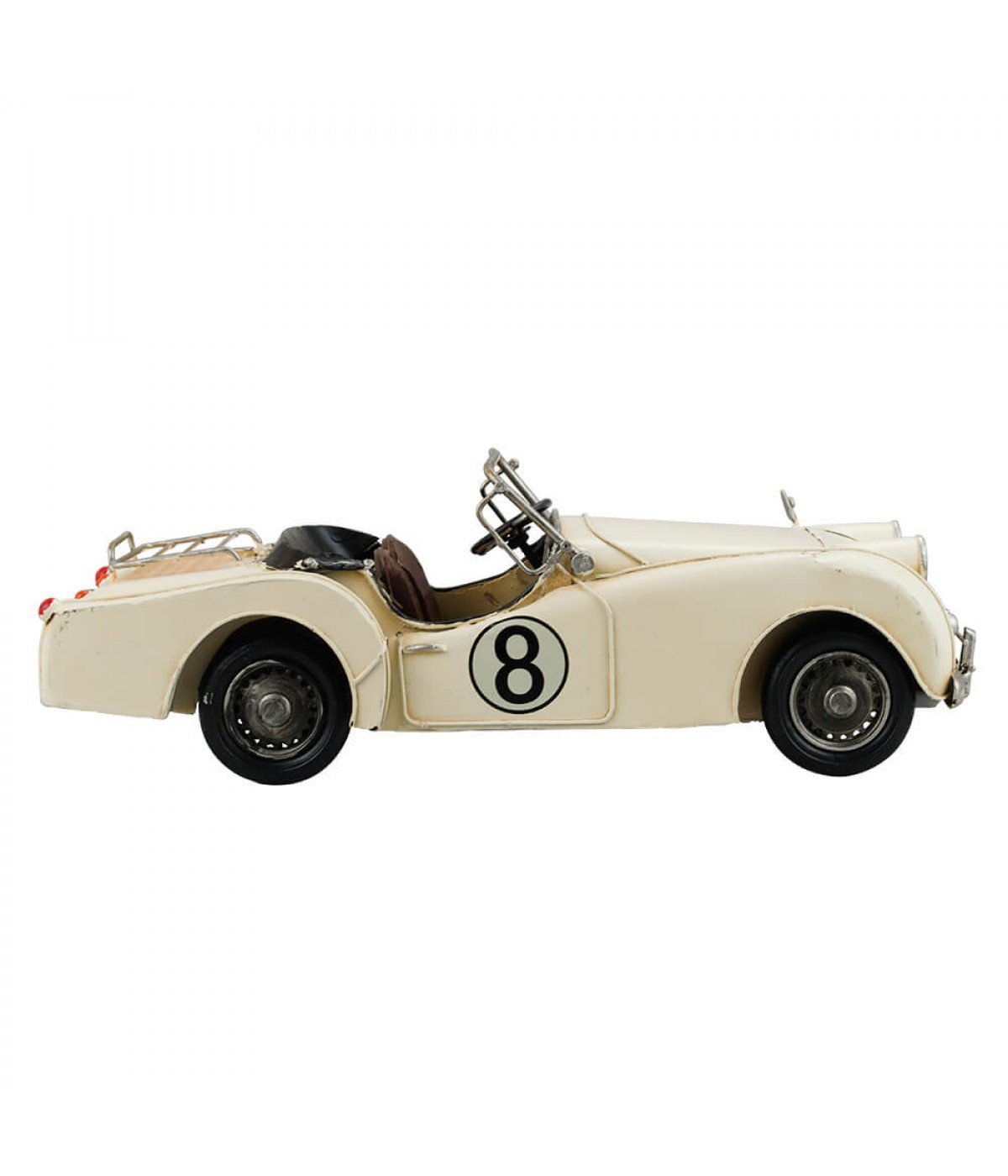 Carro Branco Conversível 11x32x14cm Estilo Retrô - Vintage - 2