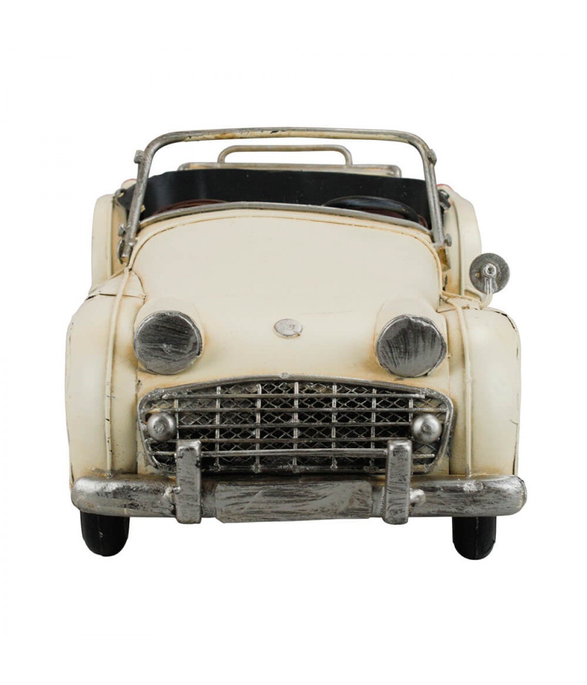 Carro Branco Conversível 11x32x14cm Estilo Retrô - Vintage - 1