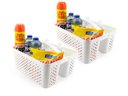 Ver imagem 1 de Kit 2 Cesto Organizador Transporta Tudo C/ Alça Plástico Nitron P/ Produtos de Limpeza e Ferramentas