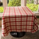 Ver imagem 3 de Toalha de Mesa Filomena Piquenique Xadrez Vermelho - Algodão, 145x145cm