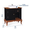 Ver imagem 4 de Gabinete para Banheiro 1 Porta 1 Gaveta com Cuba Dália 3064