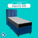 Ver imagem 4 de Conjunto Cama Box Bau Azul Solteiro + Colchão D33 Iso100 Ortobom + Cabeceira