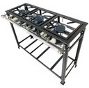 Ver imagem 2 de Fogão Industrial 3 Bocas 2 Simples Standard Baixa Pressão Mr Fogões 30x30 P5