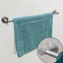 Ver imagem 1 de Toalheiro Barra Simples 60cm Porta Toalha de Banho Inox Escovado Suporte de Parede Acessório para Ba