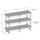 Ver imagem 2 de Balcão para Loja em Mdf 3 Níveis Tubo Quadrado 135 X 95 X 50 Cm Comac Branco/preto