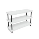 Ver imagem 1 de Balcão para Loja em Mdf 3 Níveis Tubo Quadrado 135 X 95 X 50 Cm Comac Branco/preto