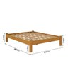 Cama Turca Queen de Madeira Maciça Reforçada Cor Mel - 2