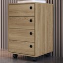 Ver imagem 2 de Gaveteiro Multiuso 4 Gavetas 36 Cm P1072 Oak Pp Milani Store
