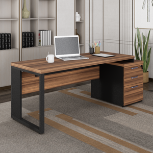 Mesa Industrial Marrom 2 Gavetas Atacadão Móveis