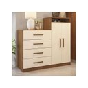 Ver imagem 1 de Cômoda Áurea 2 Portas 4 Gavetas Amêndola/Off-White - Demóbile