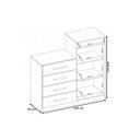 Ver imagem 3 de Cômoda Áurea 2 Portas 4 Gavetas Amêndola/Off-White - Demóbile