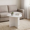 Ver imagem 3 de Mesa Lateral Elegante para Sala de Estar com Estilo Contemporaneo Branca Delta