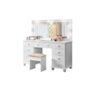 Ver imagem 1 de Penteadeira Menina Mulher Camarim 9 Gavetas Banqueta Branca:branco