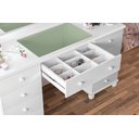 Ver imagem 5 de Penteadeira Menina Mulher Camarim 9 Gavetas Banqueta Branca:branco