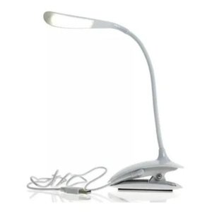 Luminaria de Mesa Abajur com Garra Table Lâmpada Branca