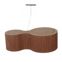 Ver imagem 5 de Pendente de Madeira Violão 85cm - 5 Luzes E27 - Imbuia (escuro)