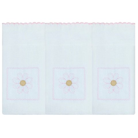 Jogo de Fralda de Ombro - Floral Rosa