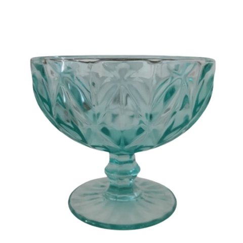 Jogo Taças Sobremesa Diamond 6un 310ml - Azul Turquesa