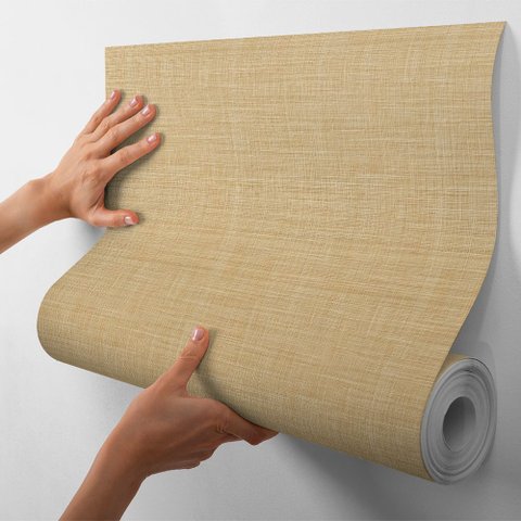 Papel de Parede Adesivo Vinilico Decorativo Efeito Linho - Kit 10 Metros
