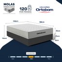 Ver imagem 5 de Cama Box com Colchão de Molas Ensacadas Ortobom One Face Plenno Superpocket Casal 138cm