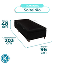 Ver imagem 4 de Cama Box Bau Solteirão Blindado Nature Preto 96x203