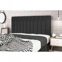 Ver imagem 1 de Cabeceira Casal King Leblon Fixação no Box Madeira Maciça Suede Preto 195cm