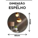 Ver imagem 2 de Espelho Redondo Lyo Lapidado 60cm com Pendurador