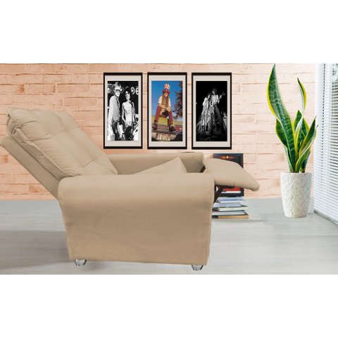 Poltrona Reclinavel Sala De Estar Astra Amamentação Capuccino