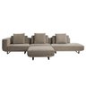 Sofá Modulado Sala de Estar Carmen 592cm Pés de Ferro Linho Rústico Castor G92 - Gran Belo - 5