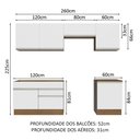 Ver imagem 4 de Armário de Cozinha Completa 260cm Rustic/Branco Glamy Madesa 05
