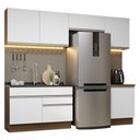 Ver imagem 3 de Armário de Cozinha Completa 260cm Rustic/Branco Glamy Madesa 05