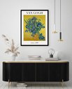 Ver imagem 1 de Quadro Decorativo Van Gogh Vaso Planta - 70x50cm:moldura Branca