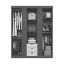 Ver imagem 4 de Guarda Roupa Solteiro 3 Portas Ripado Lens Jatobá