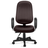 Cadeira Presidente Costura H Back C/braços Marrom - 2