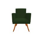 Ver imagem 3 de Kit Namoradeira + 1 Poltrona Decorativa Nina Suede Verde Pés Madeira Ms Decor
